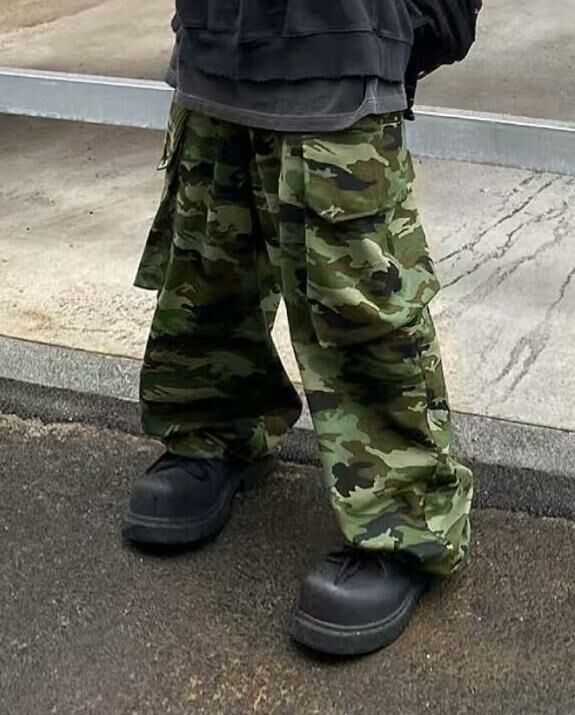 迷彩可束腳工裝鬆身褲 TAC-0154P