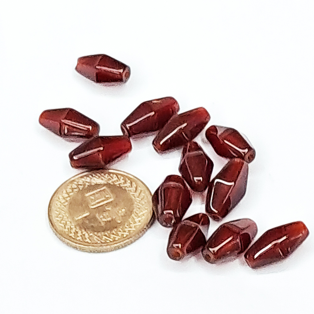 菱形珠{紅玉髓}配件 1個【十方】154635