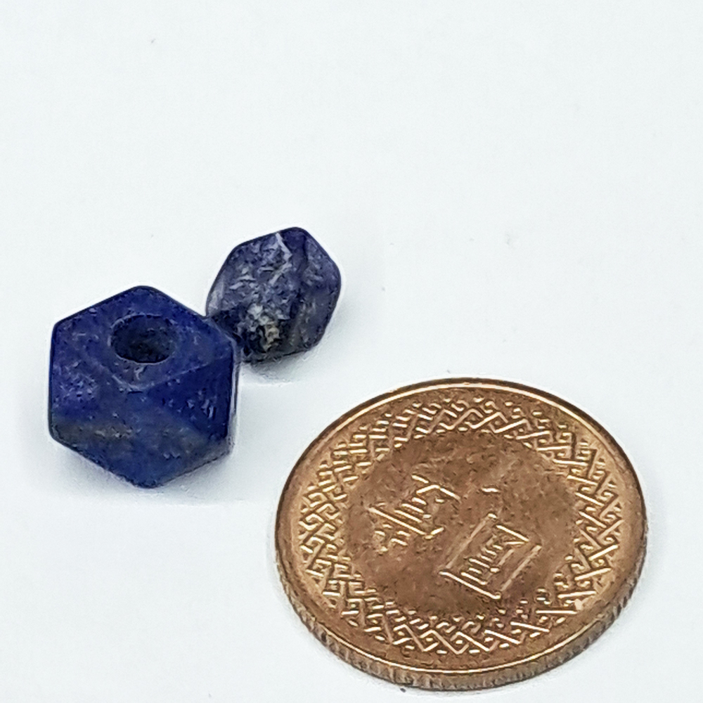 六角珠頭{青金石}配件 1組【十方】154637