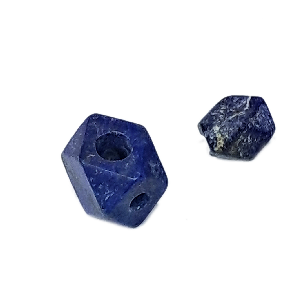 六角珠頭{青金石}配件 1組【十方】154637