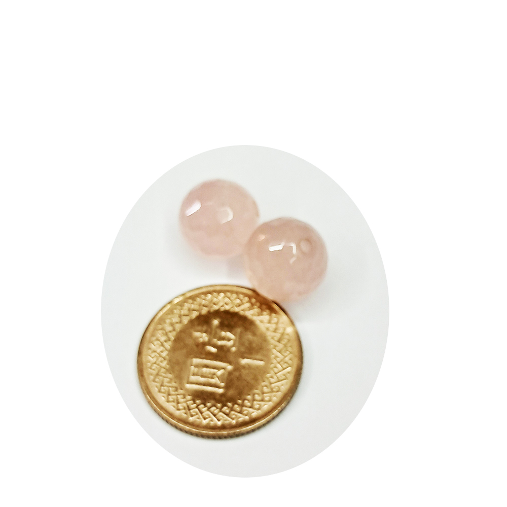 粉晶圓珠 mm配件2顆【十方】154650