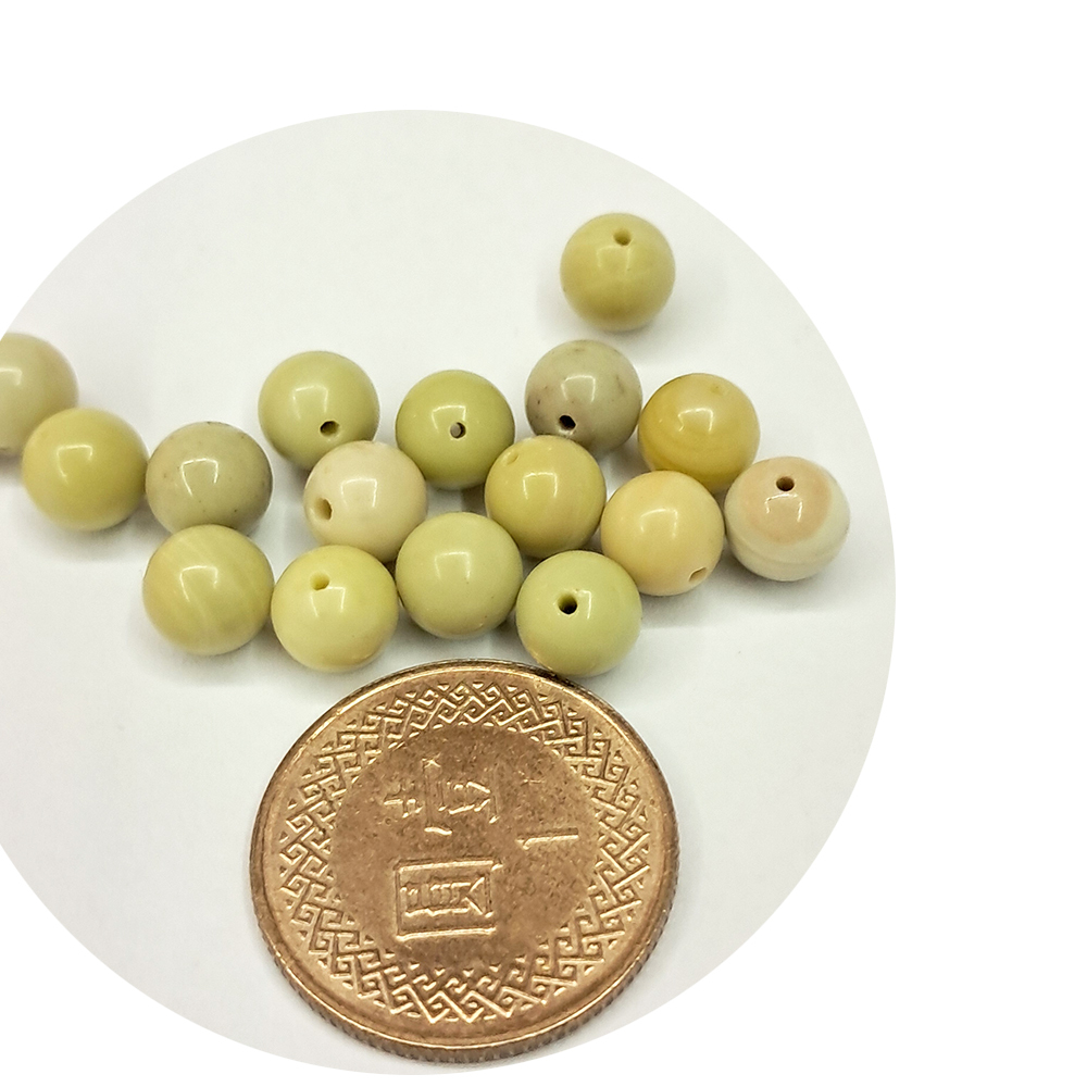 牛油玉圓珠6mm 配件2顆【十方】154652