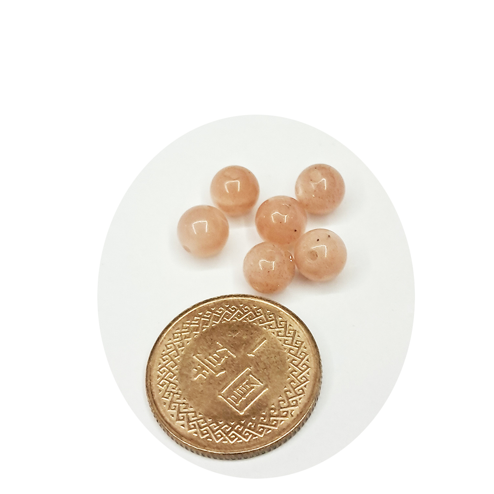 太陽石圓珠6mm 配件2個【十方】154653