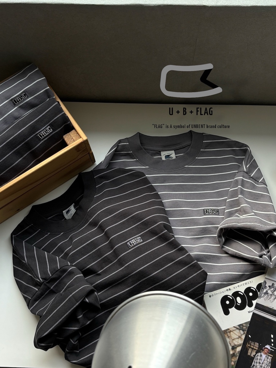 |限時急單🔥｜Unbent 重磅 條紋刺繡Logo Tee