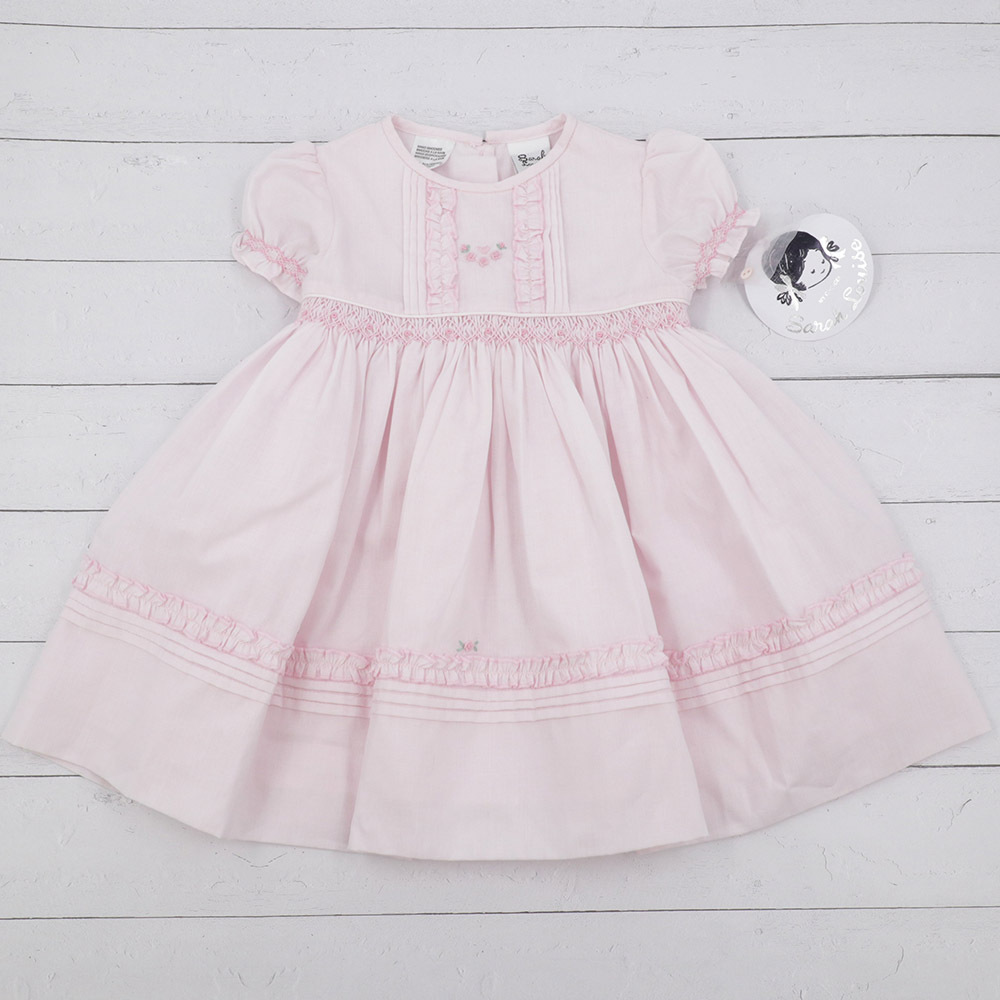 Sarah Louise Pink Smocked Dress 12M