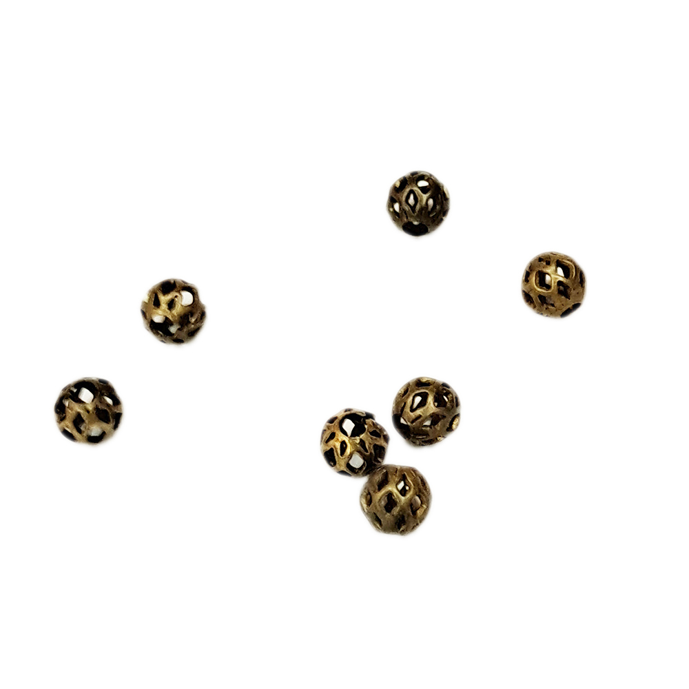 鏤空球銅珠6mm配件【十方】154669