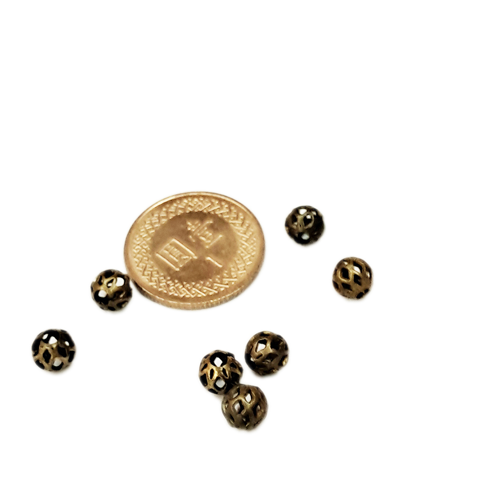 鏤空球銅珠6mm配件【十方】154669