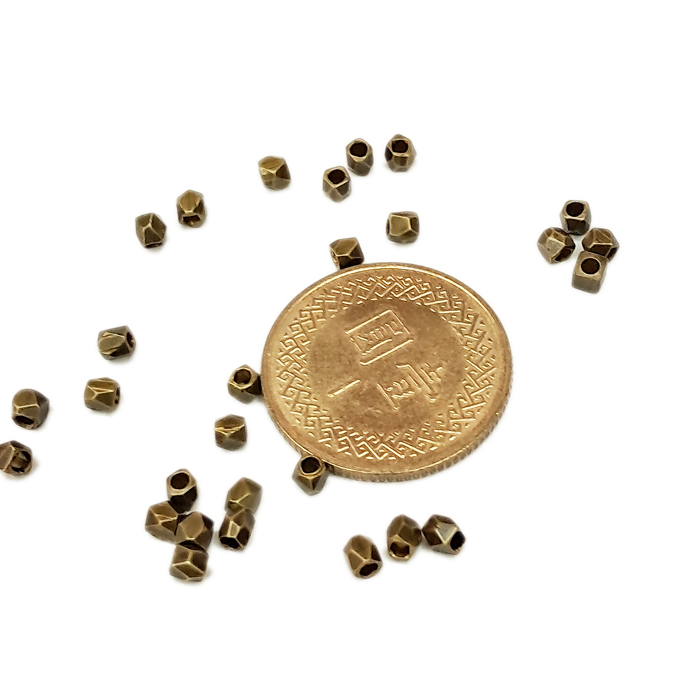 多角銅珠3個配件【十方】154673