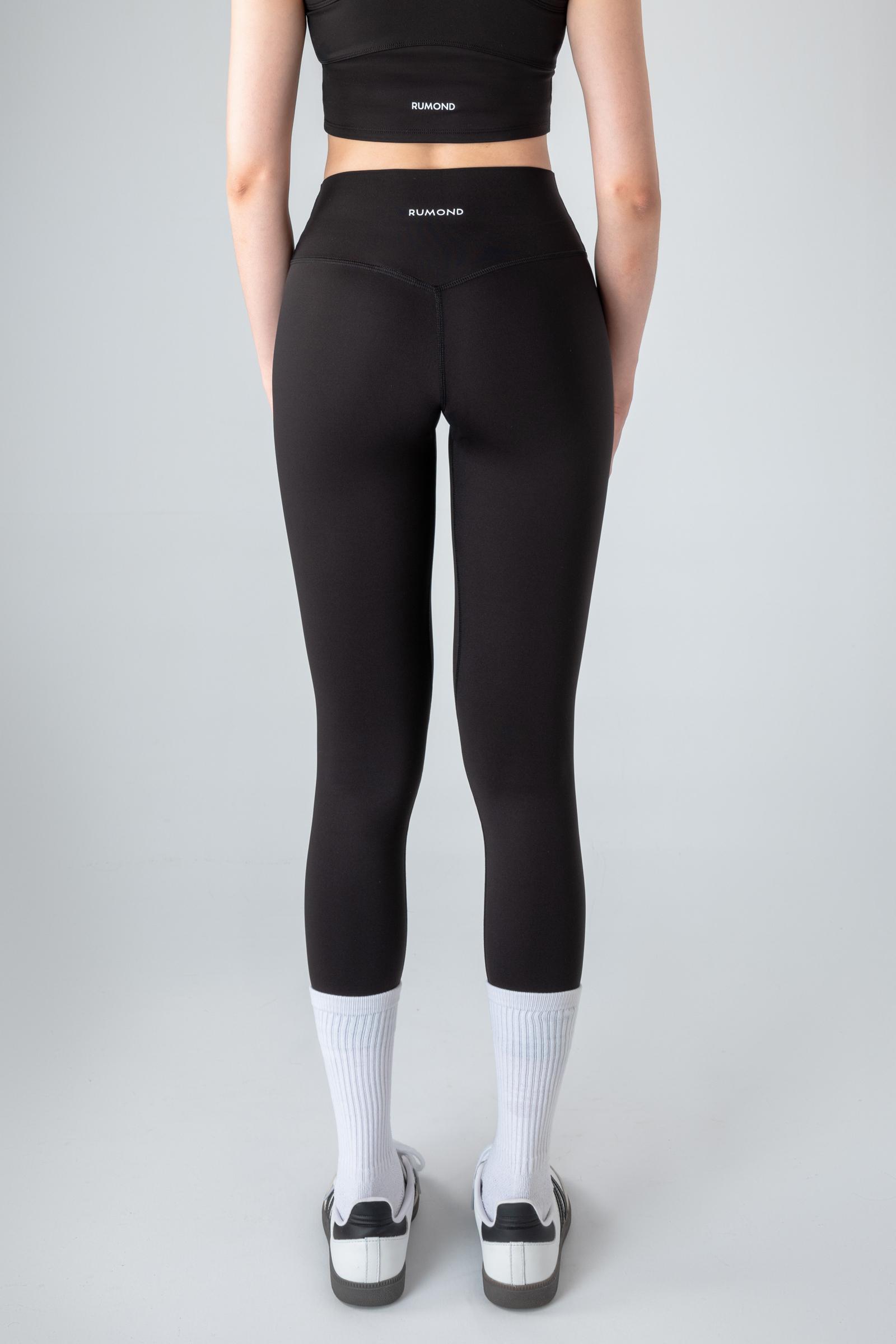 彈性合身長褲－黑