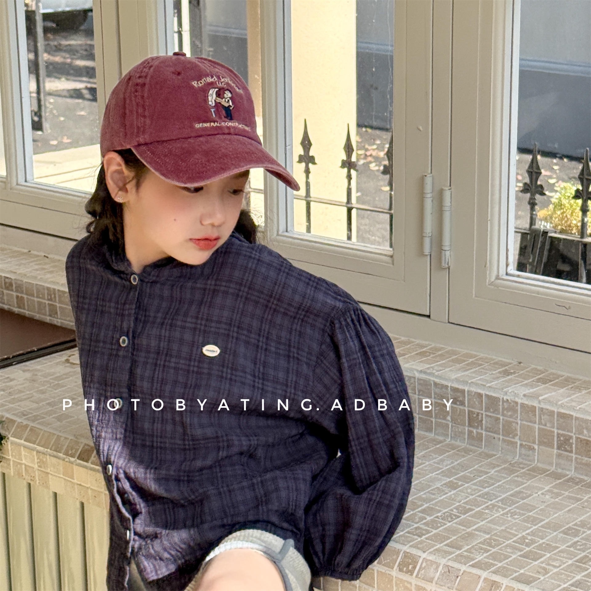 超薄透氣防曬格紋襯衫