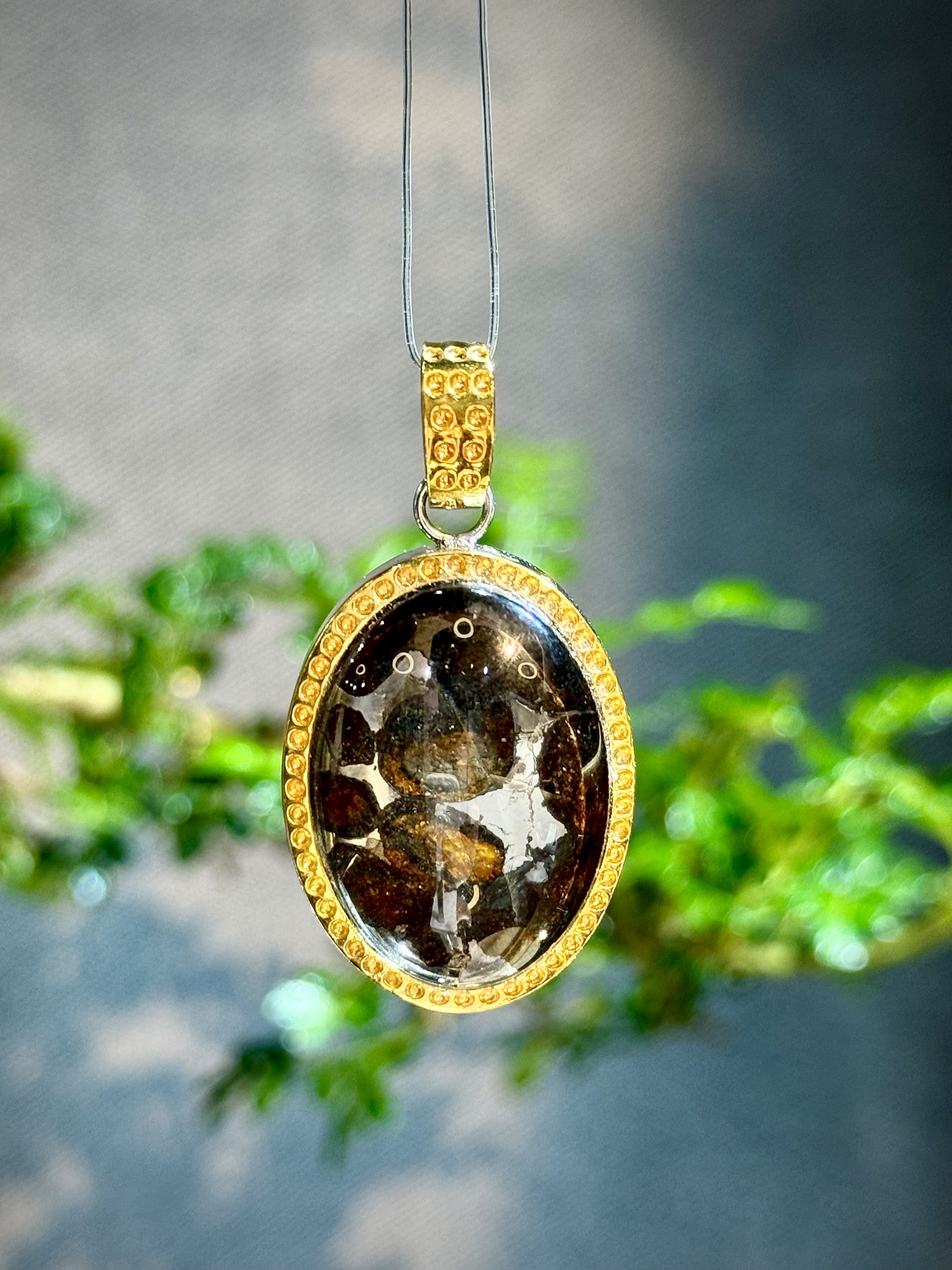 頂級橄欖隕石吊墜 6005