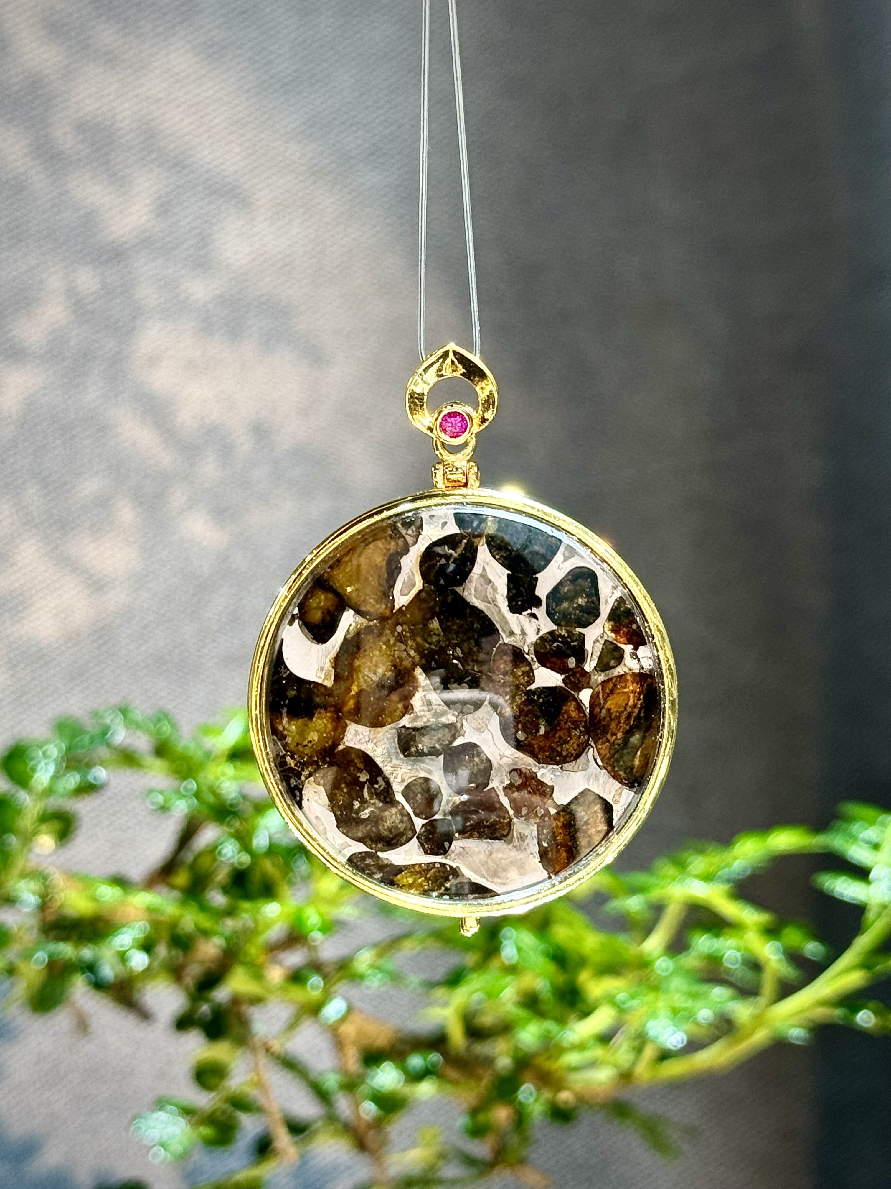 頂級橄欖隕石吊墜 6007