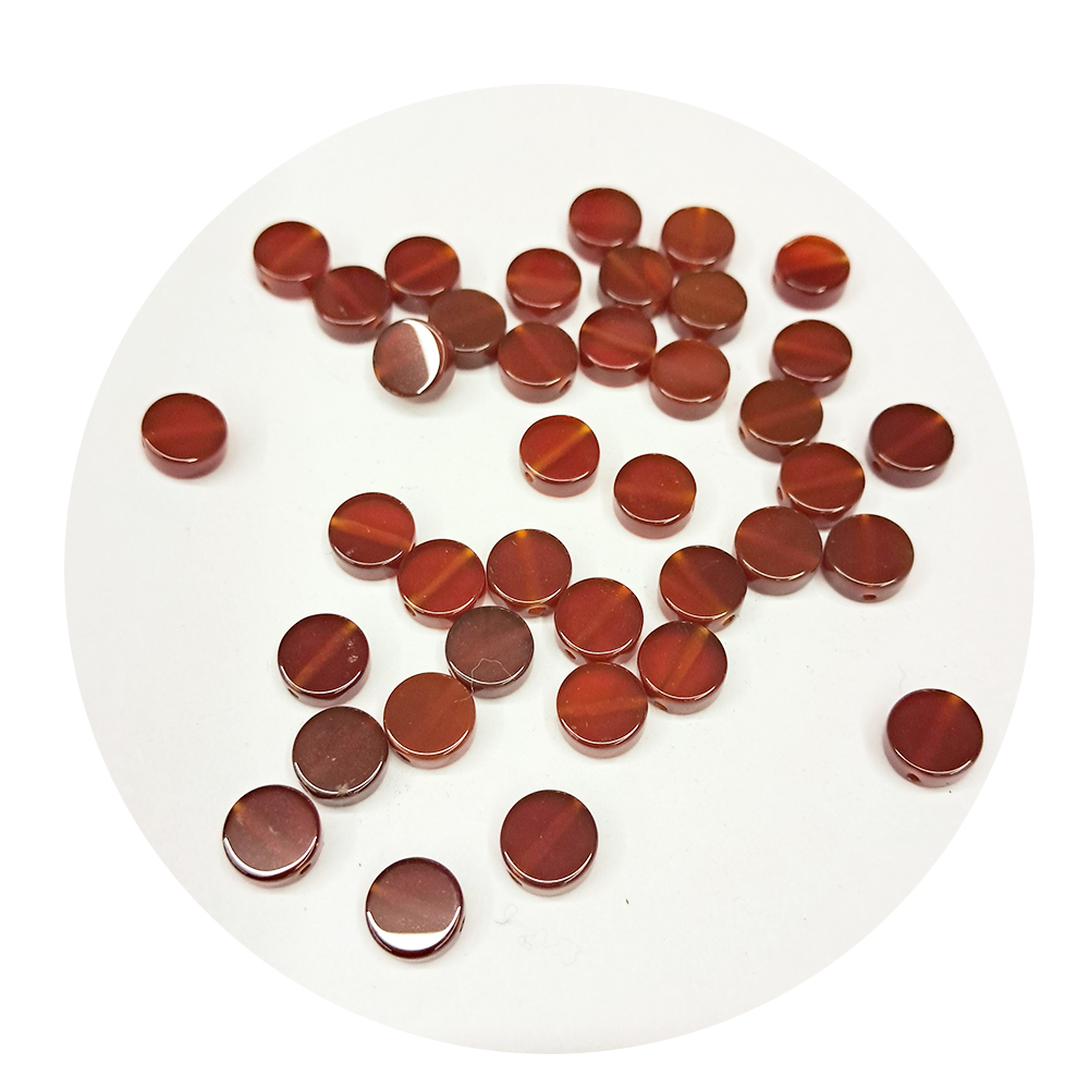 圓片珠{紅玉髓}配件3個【十方】154691