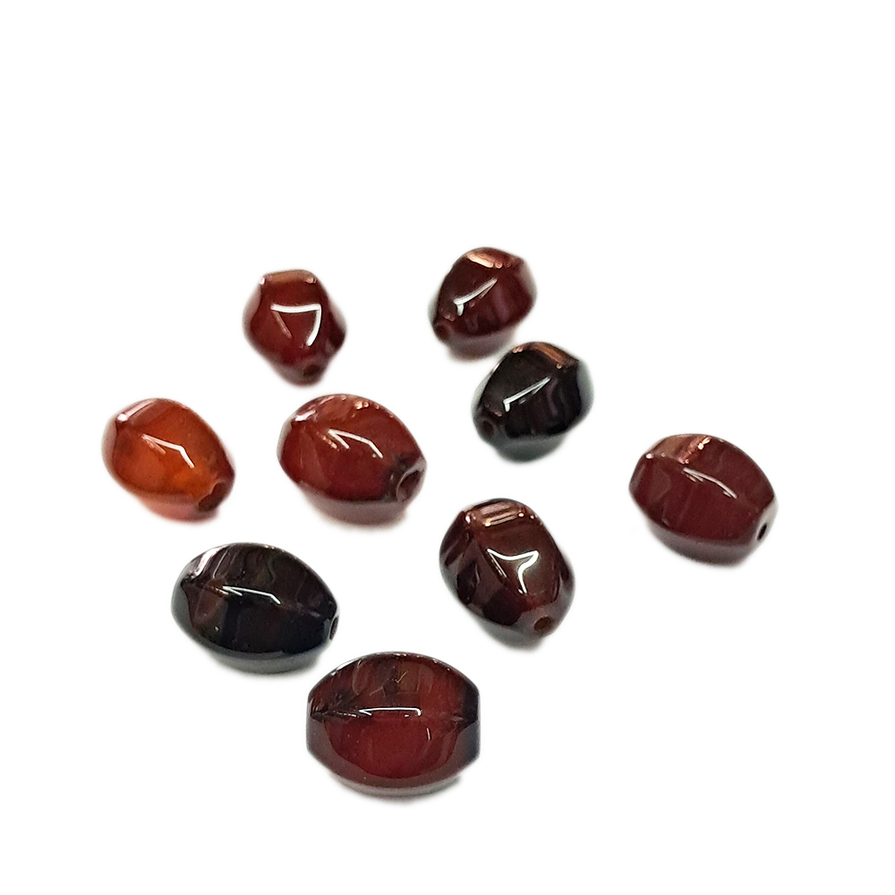 桃型珠{紅玉髓}配件1個【十方】154695