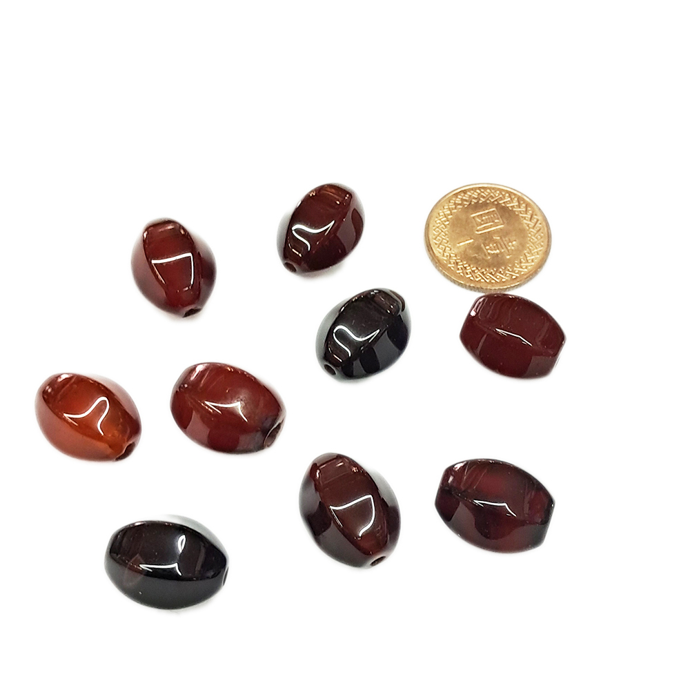 桃型珠{紅玉髓}配件1個【十方】154695