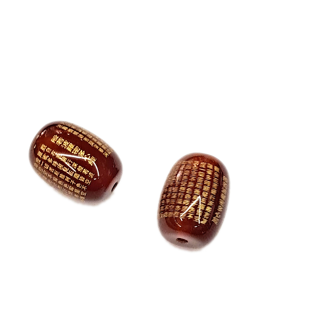 心經{紅玉髓}桶珠 配件1個【十方】154696