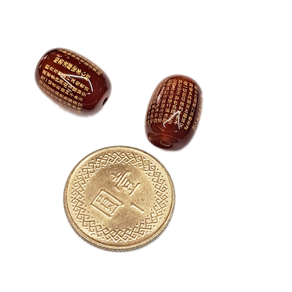 心經{紅玉髓}桶珠 配件1個【十方】154696