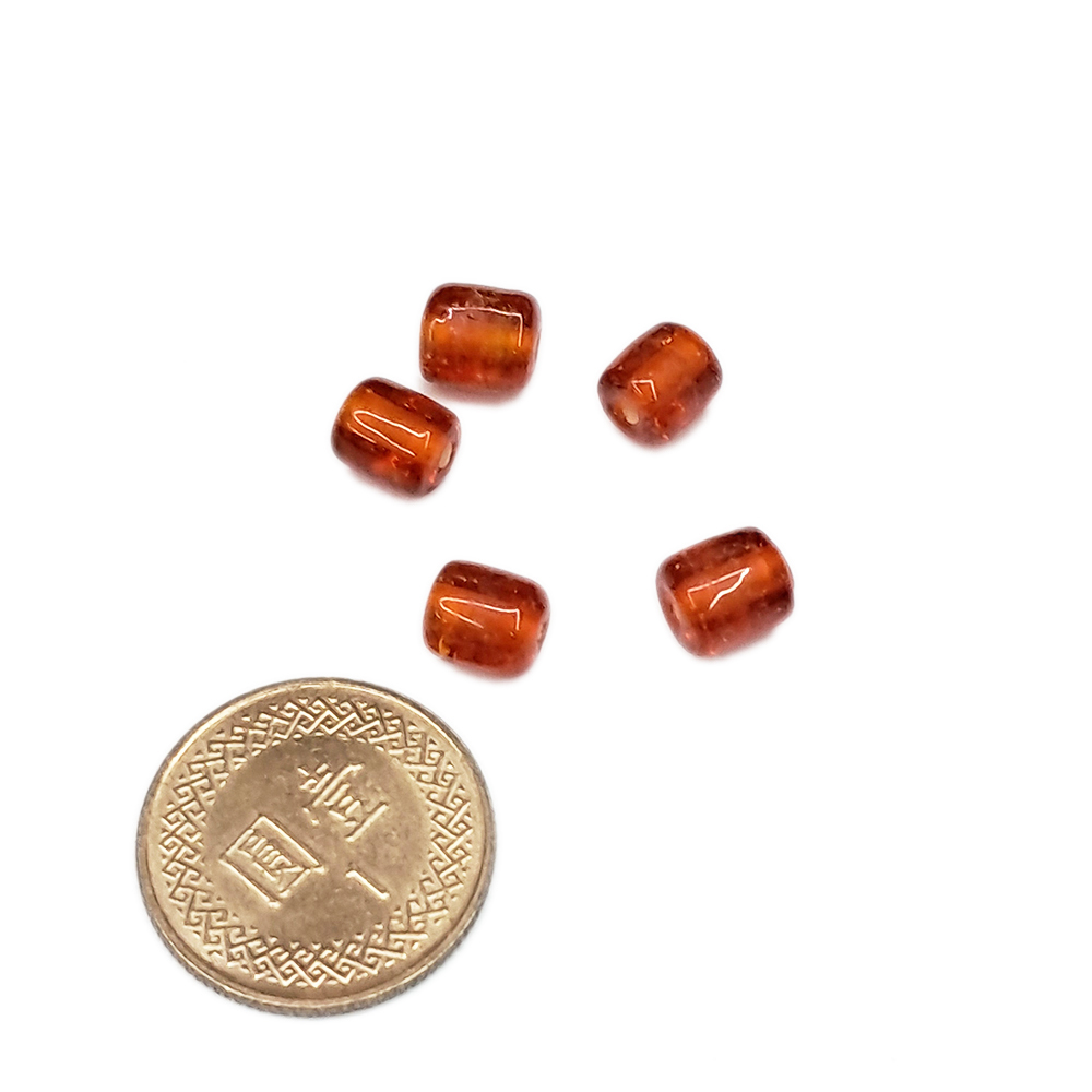 圓柱珠{琉璃} 配件3個【十方】154703