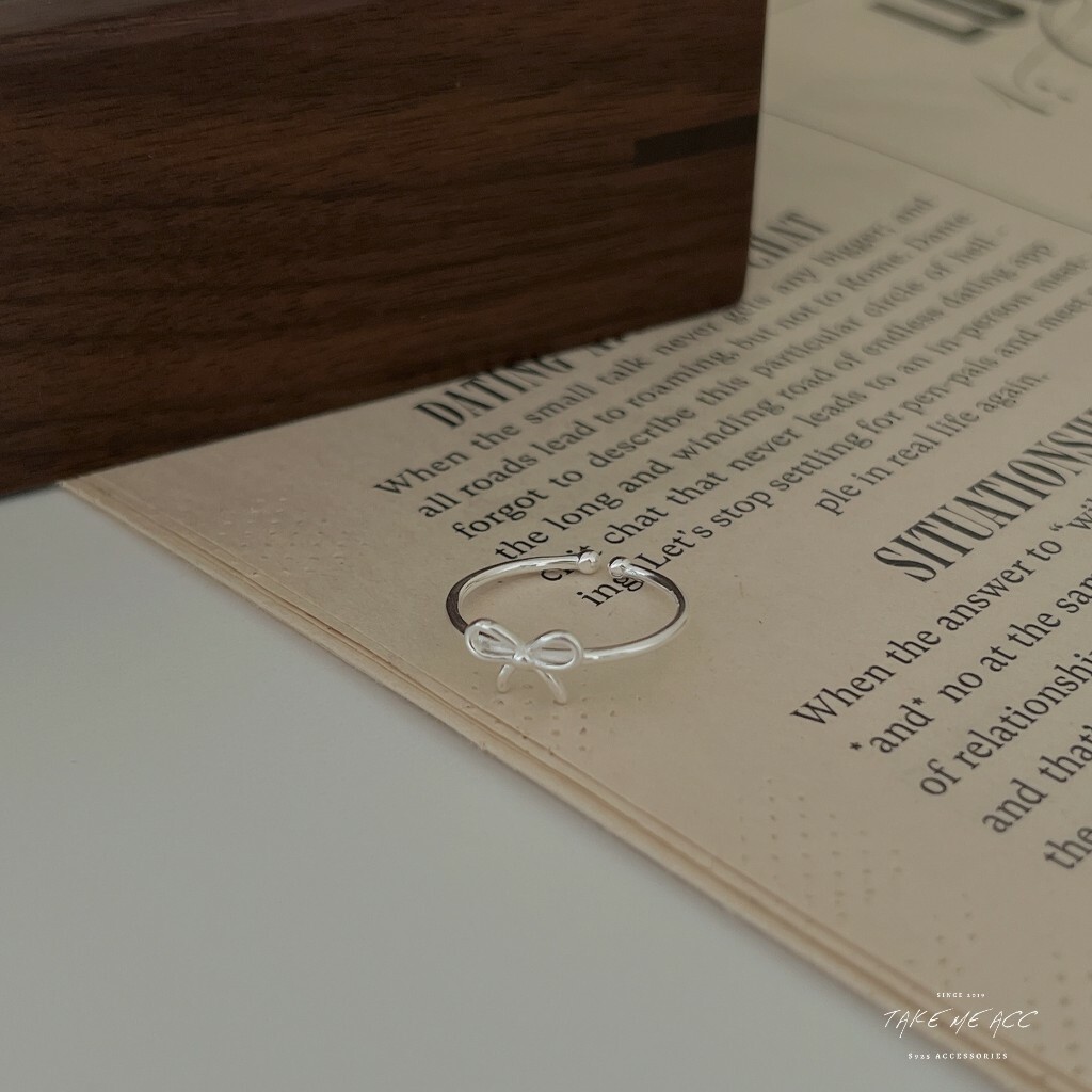 迷你蝴蝶結｜純銀戒指