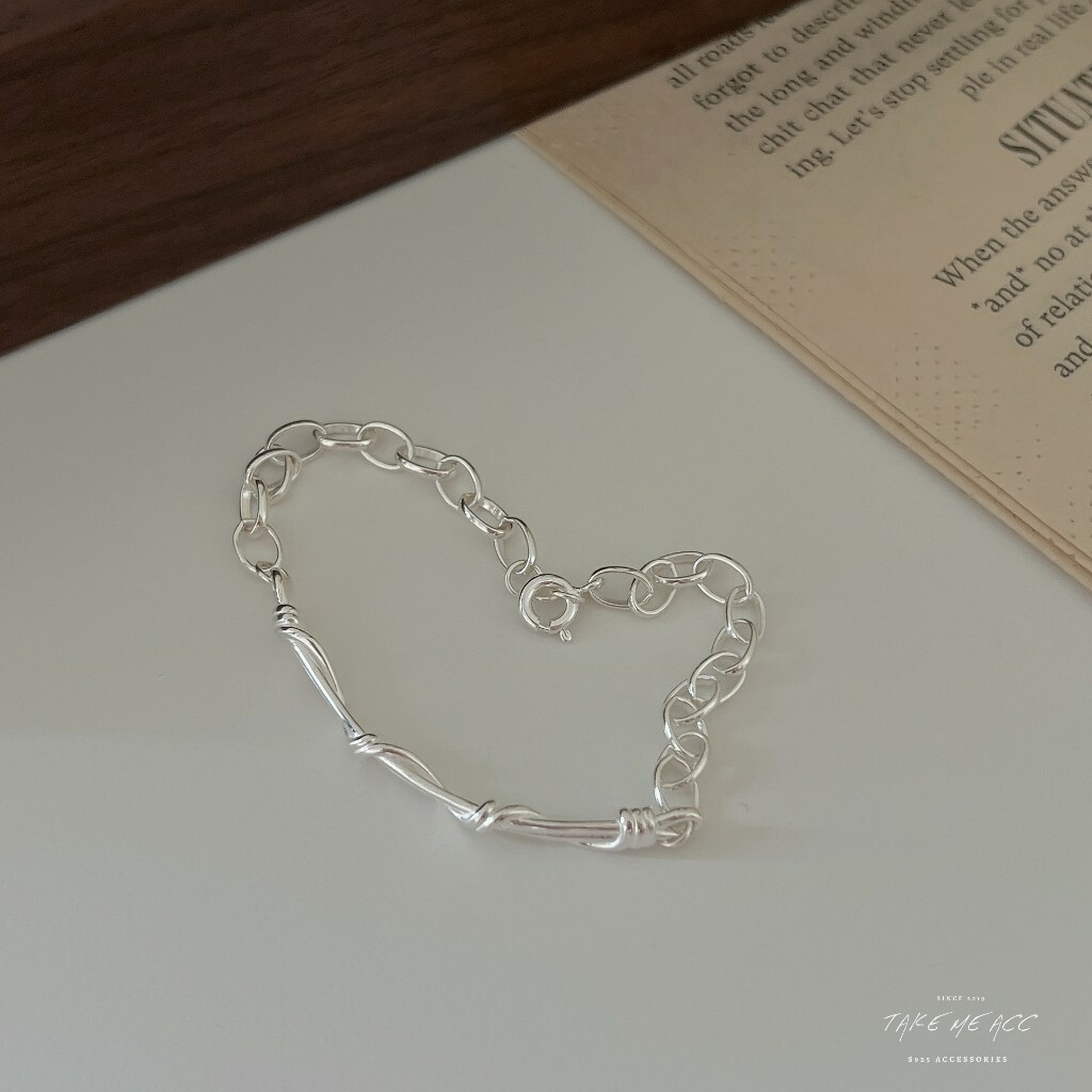 捲捲麻花｜純銀手鍊