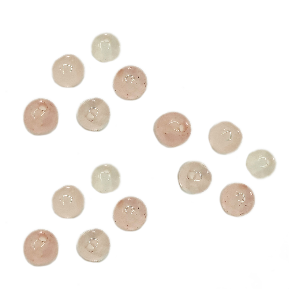 粉晶圓珠6mm配件4個【十方】154719