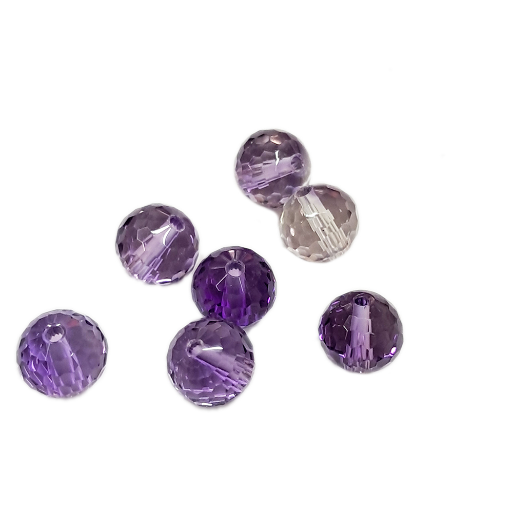 鑽面圓珠{紫黃晶} 8mm 配件1個【十方】154734