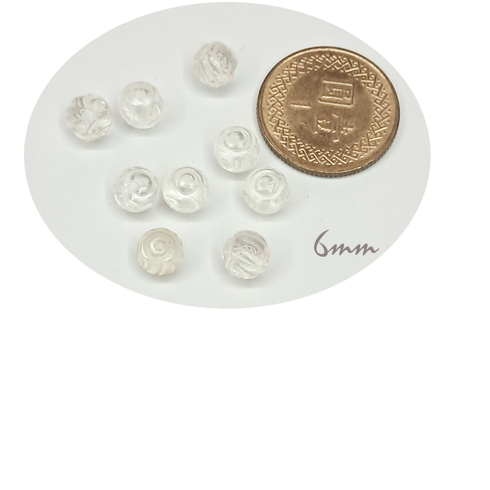 六字真言{水晶}圓珠6mm配件2個【十方】154720