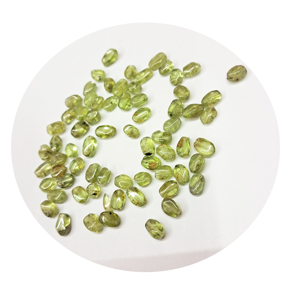 米粒形{橄欖石}配件4個【十方】154741