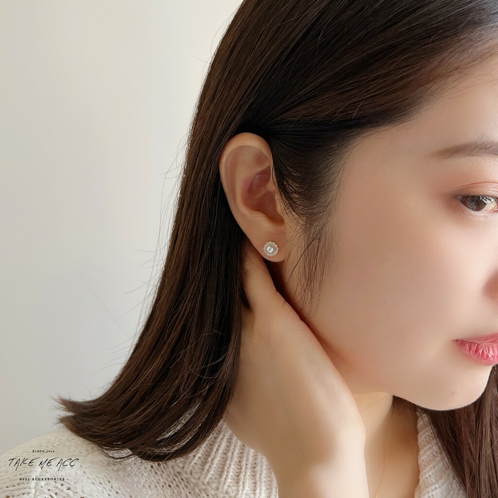 星環｜全純銀耳環