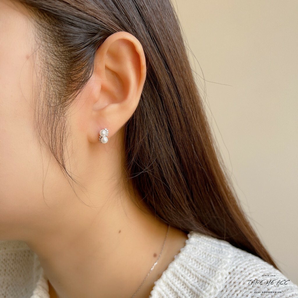 雙子星｜全純銀耳環