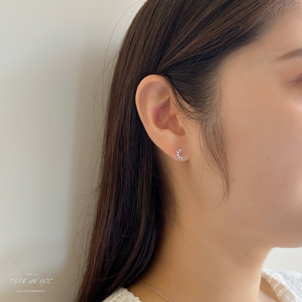 繁星月光｜全純銀耳環