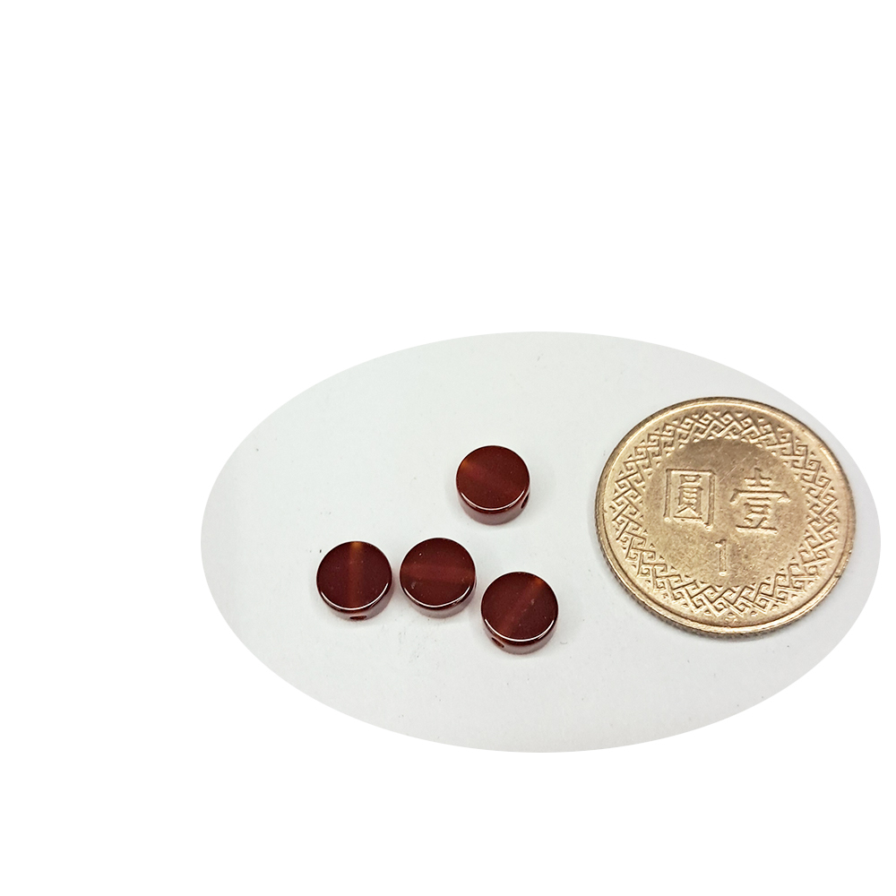 紅玉髓圓片 配件2個【十方】154755