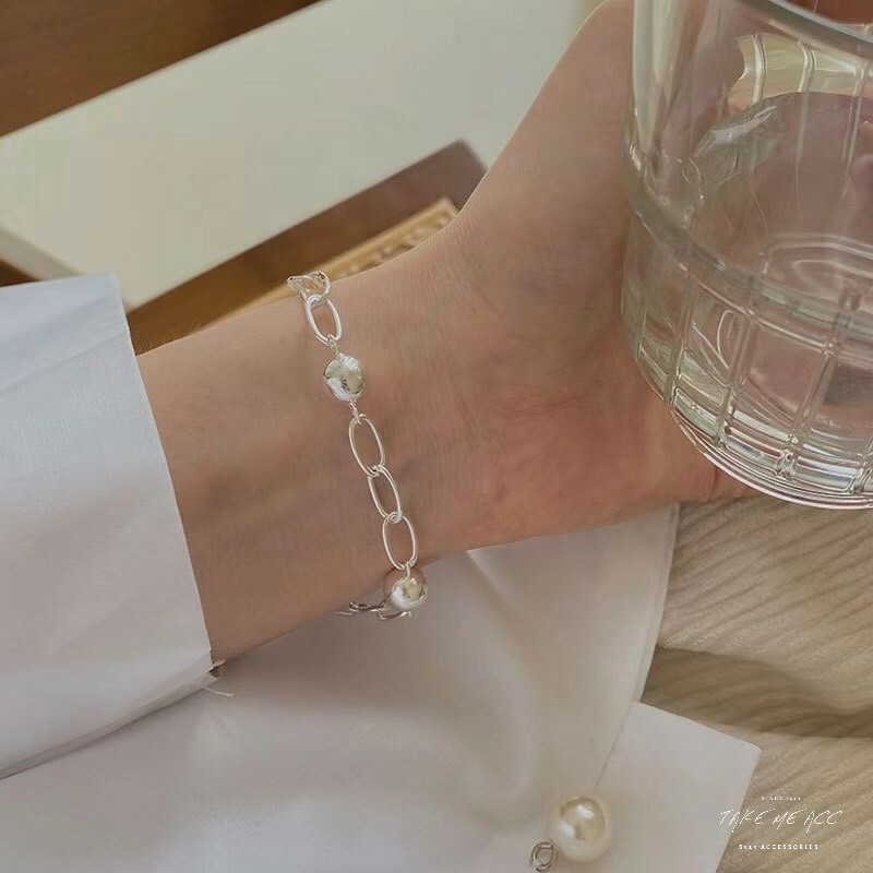 圓底模樣｜純銀手鍊