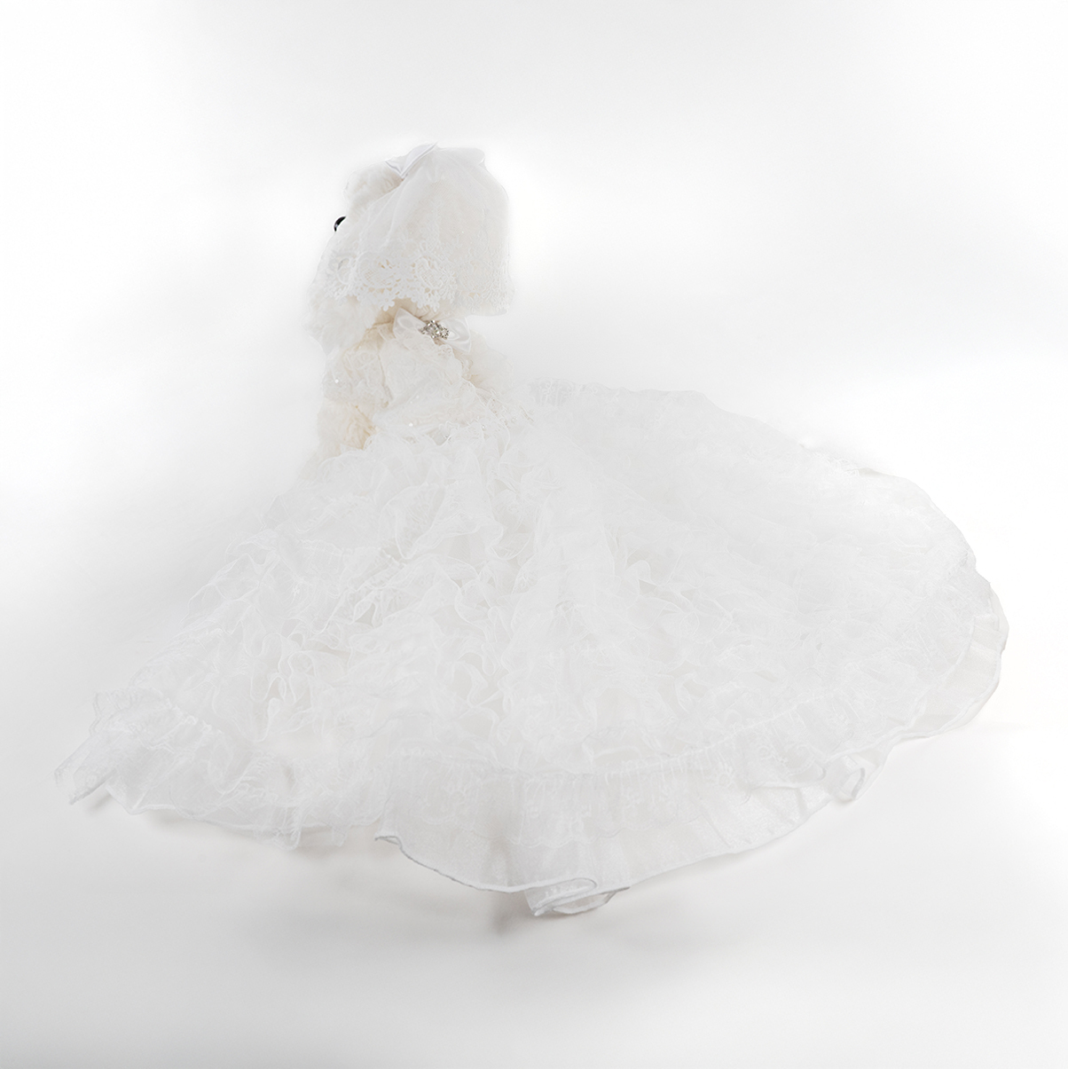 Royal Ruffle Long Bridal Gown