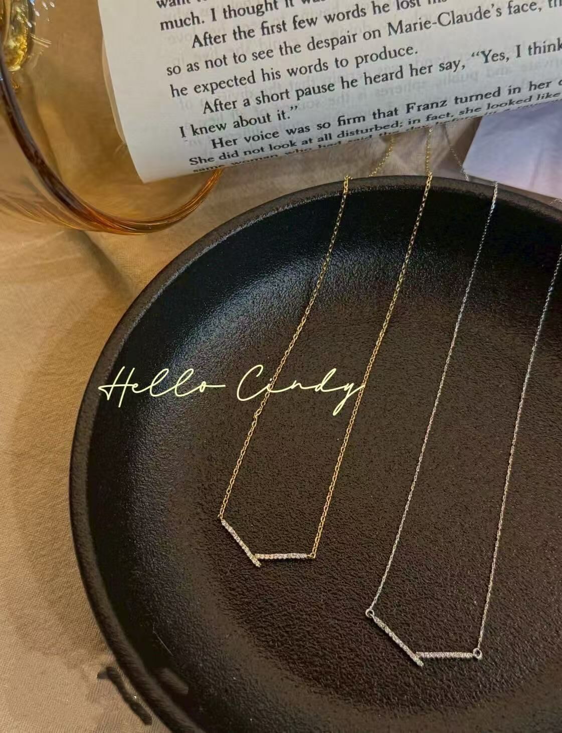 N04042 現貨-正韓碎鑽大V項鍊