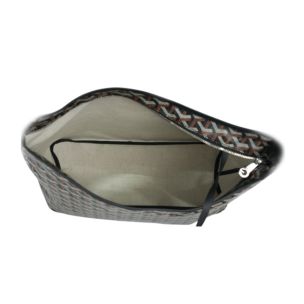 【GOYARD】Boheme Hobo 限定版灰色蜻蜓拉鍊肩背包(黑色)BOHEMEPMLTY01CL01P-D