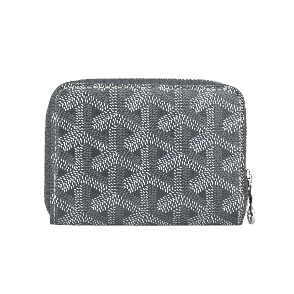 【GOYARD】Matignon 塗層帆布及小牛皮ㄇ形拉鍊零錢包/卡夾包MATIGNMINTY51CL51P