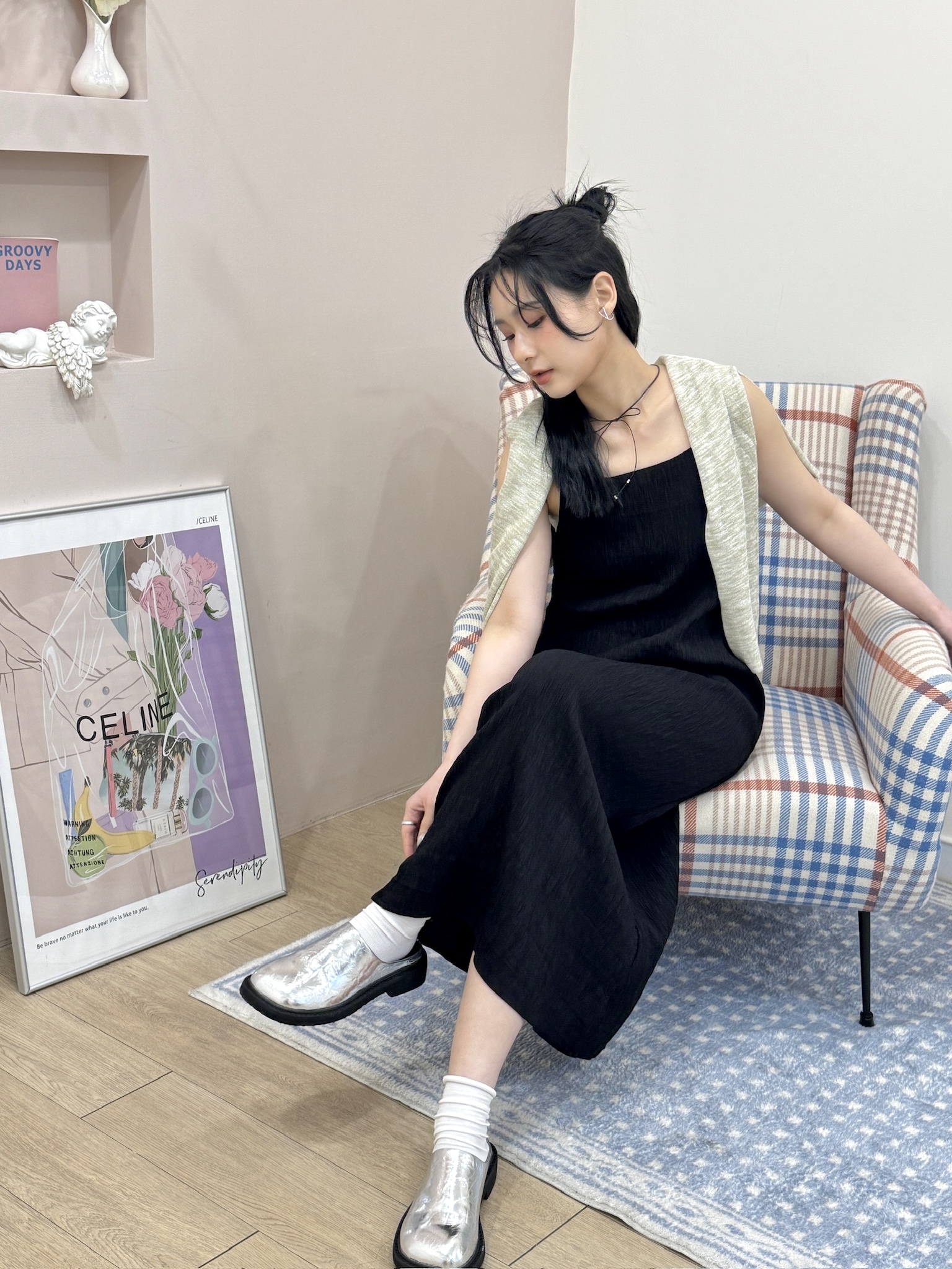 夏日野餐派對紋理長洋