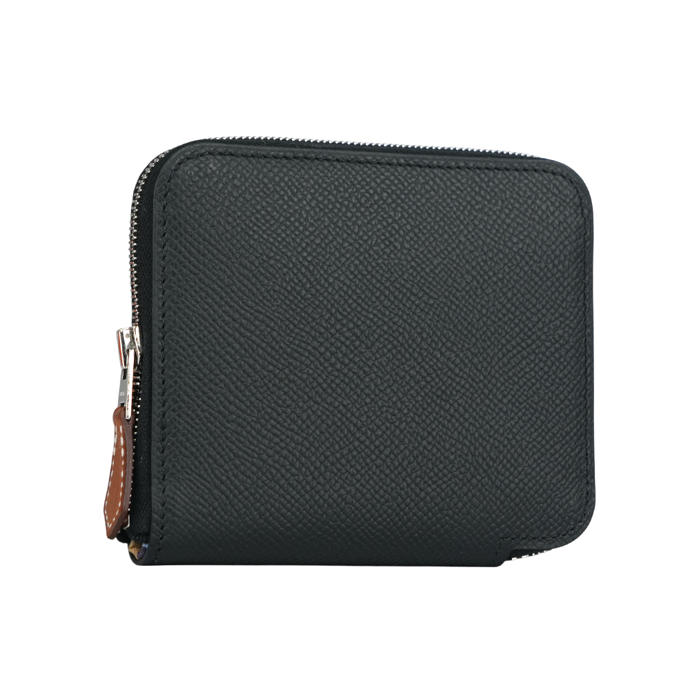 【Hermès】EPSOM皮 絲巾內裡ㄇ型拉鏈短夾