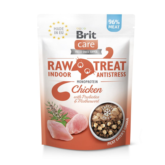 Brit Freeze Dried Topper Raw Treat Chicken For Indoor & Antistress 40g