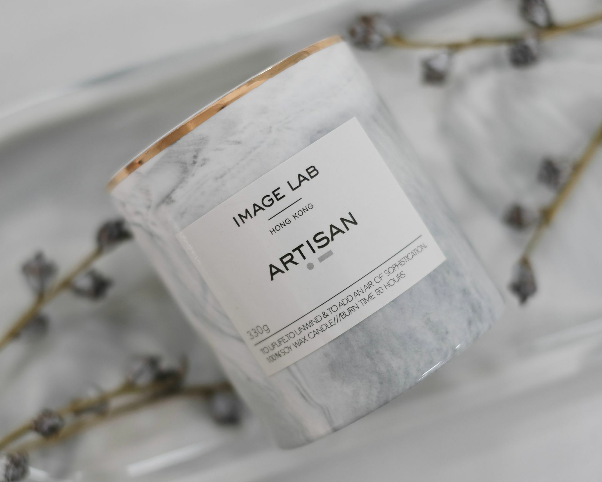 Image Lab 蠟燭雲石 Image Lab Marble Candle 330g