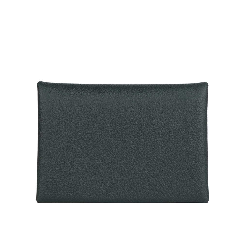 【Hermès】Calvi Duo Evercolor皮釦式卡片夾/零錢包