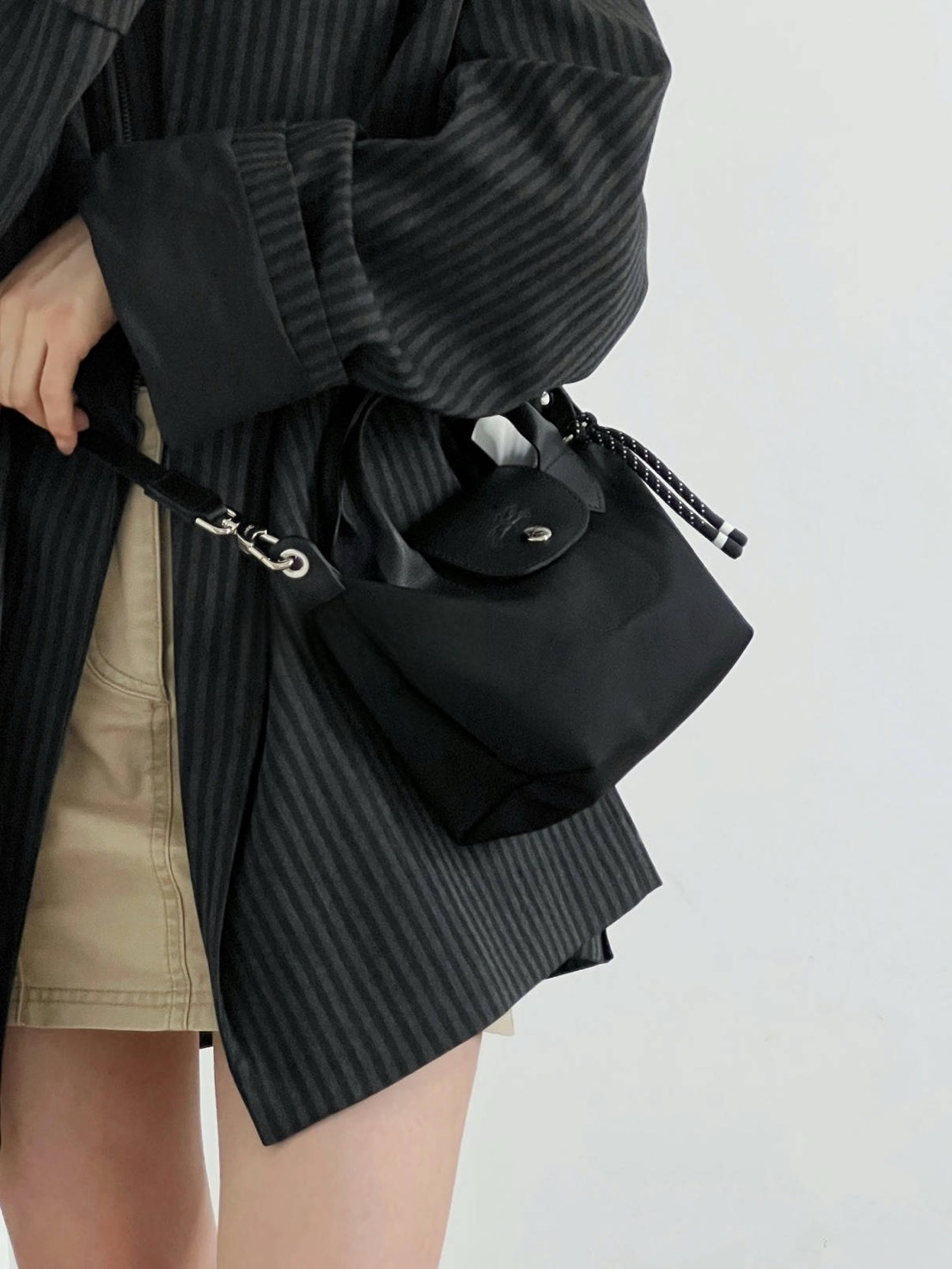 LONGCHAMP LE PLIAGE ENERGY 17 尼龍帆布 黑