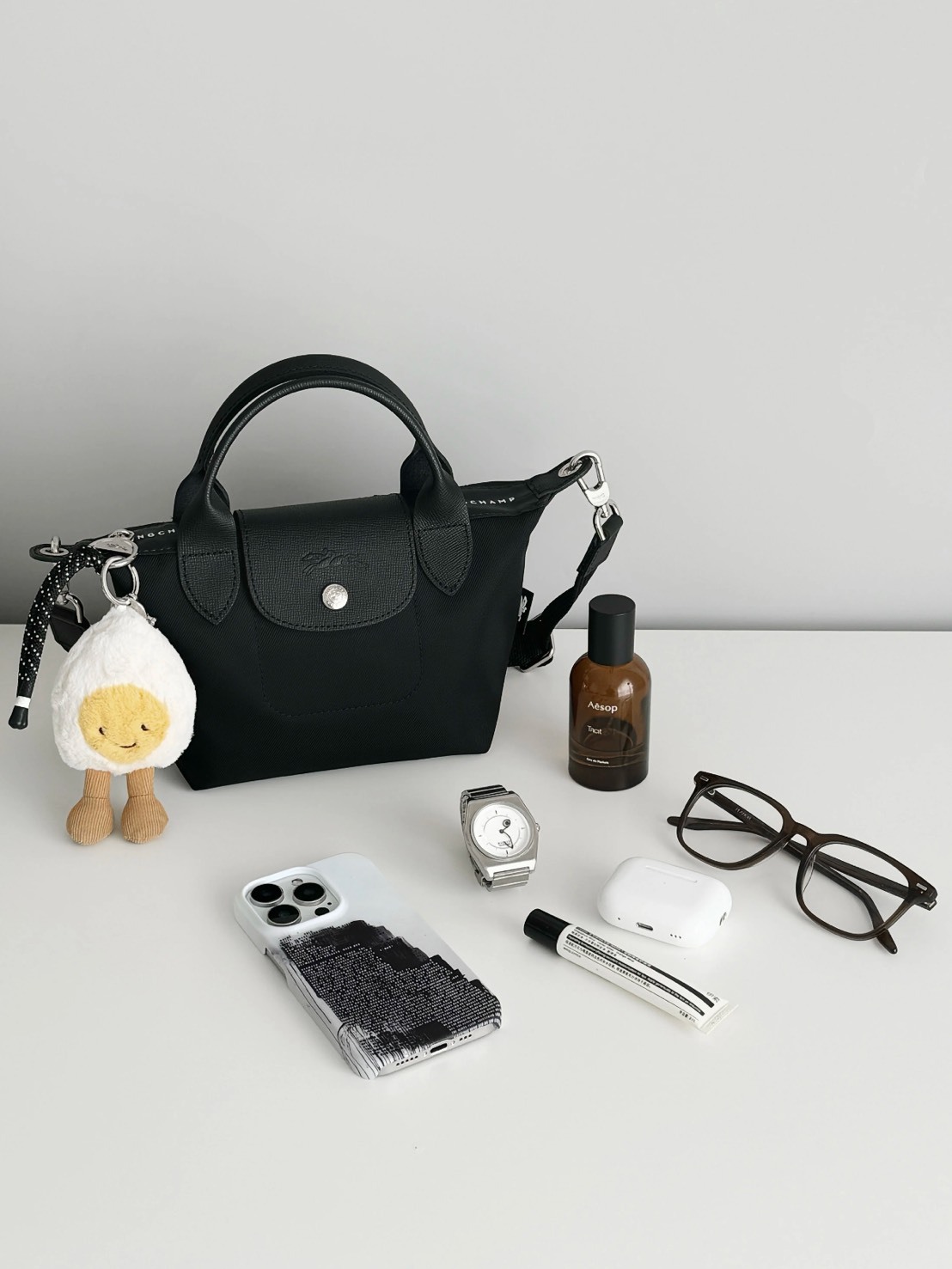 LONGCHAMP LE PLIAGE ENERGY 17 尼龍帆布 黑