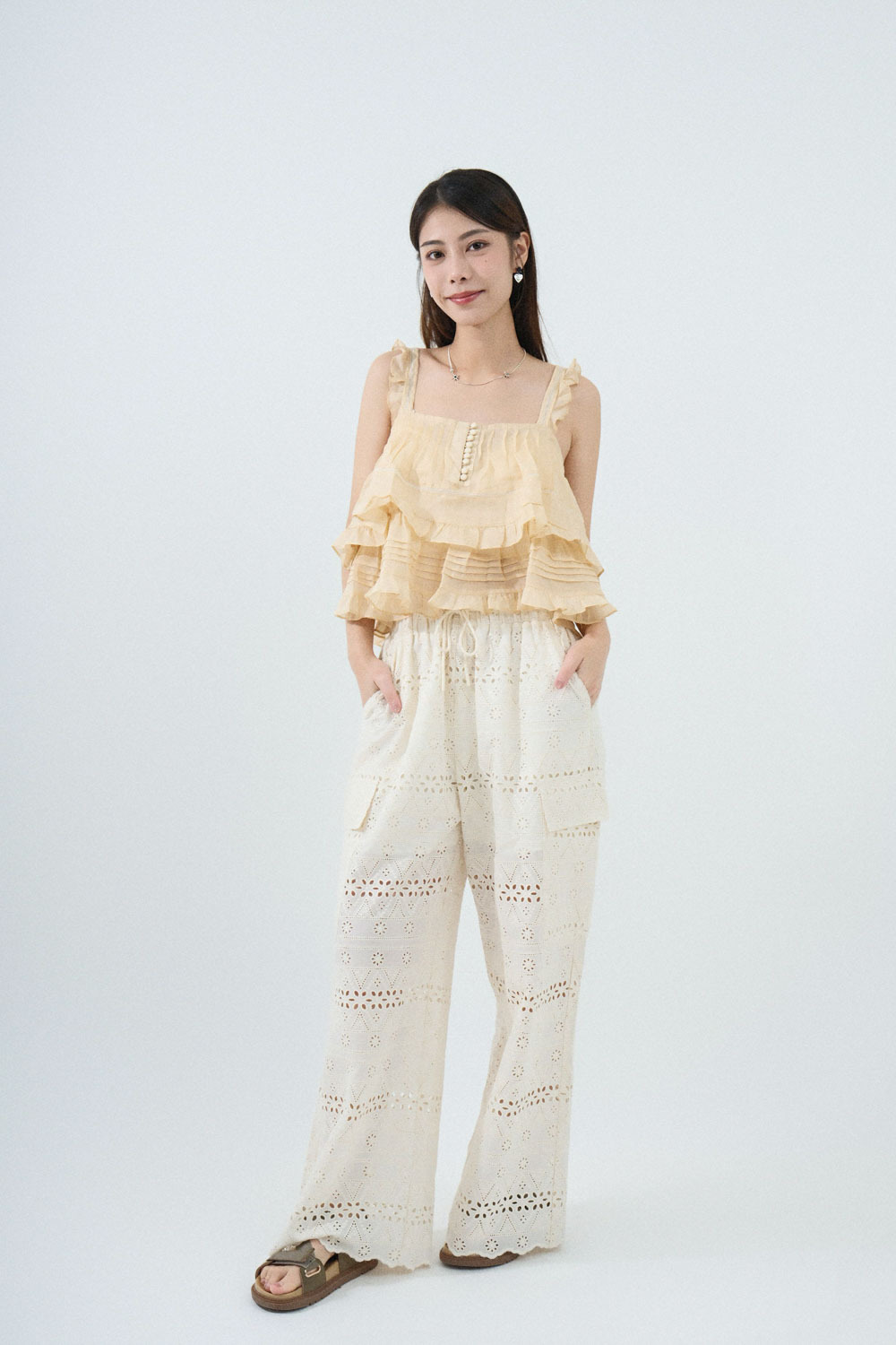 層層荷葉娃娃背心 (*現貨款式）