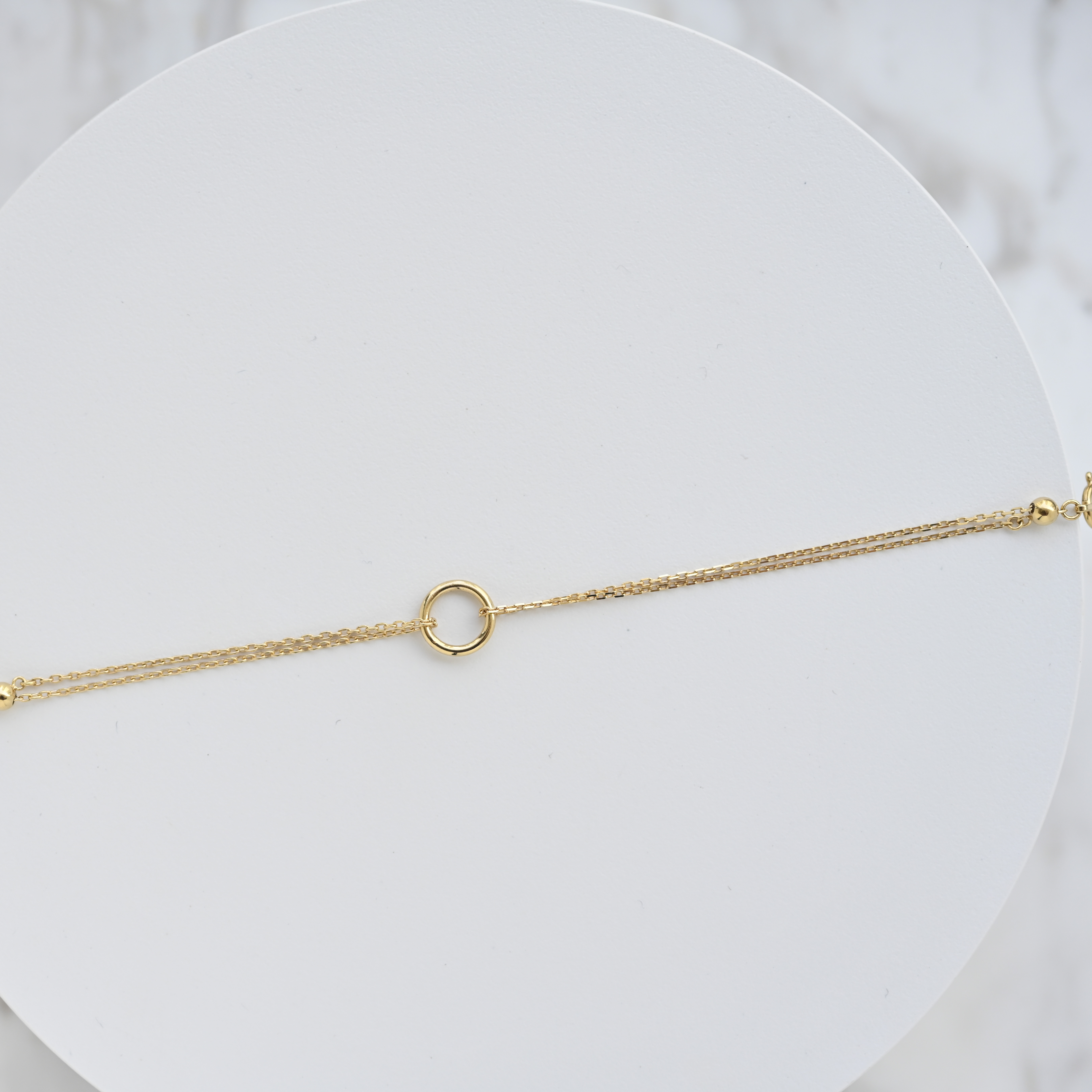 18K Gold Plain Bracelet & Anklet