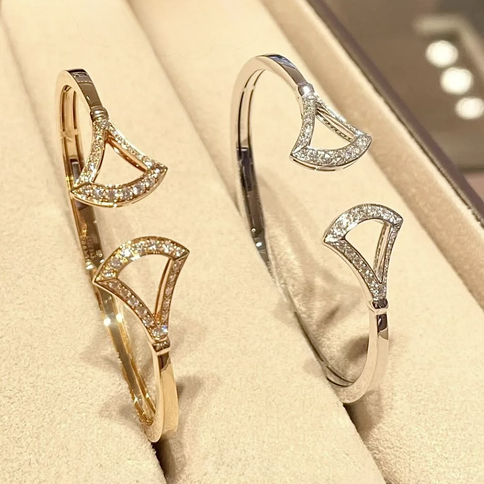 18k Diva’s Dream鏤空滿鑽雙裙高奢定製手鐲