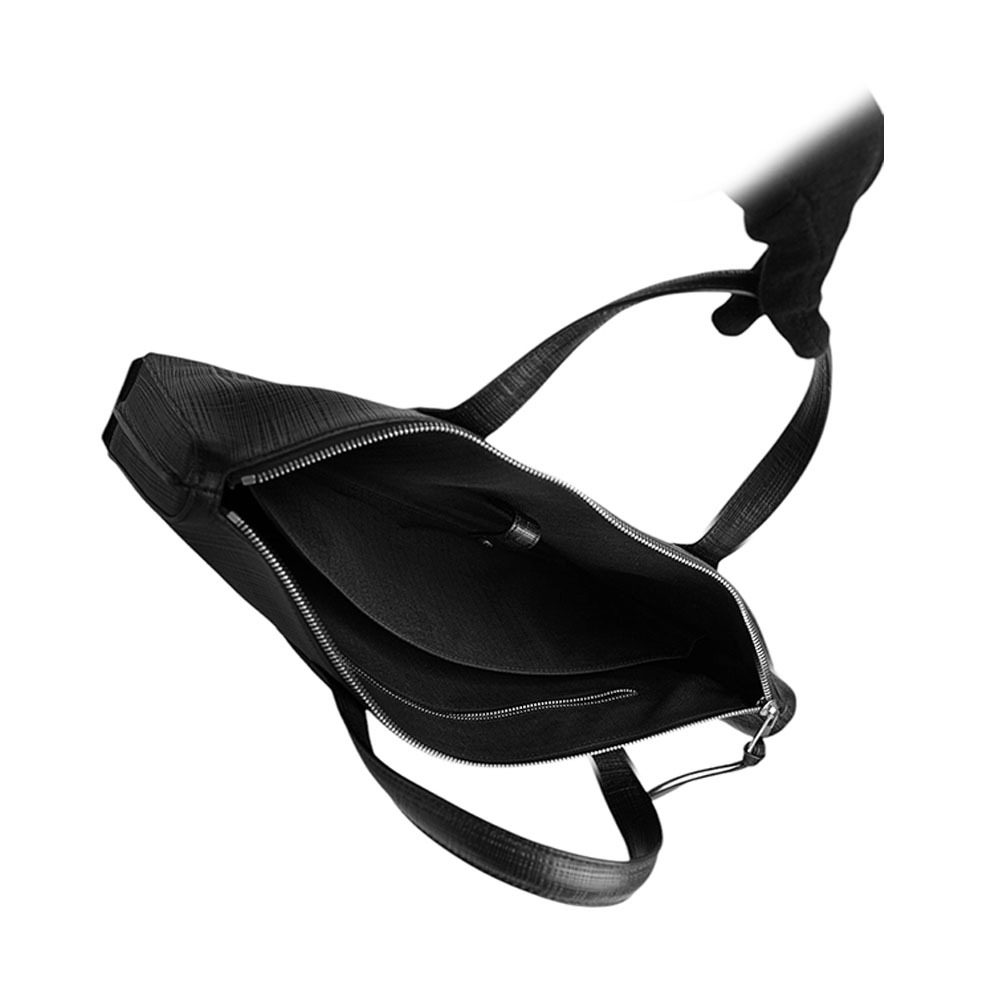 【LOEWE】Goya 木紋牛皮手提公事包(黑色) 03 17 10