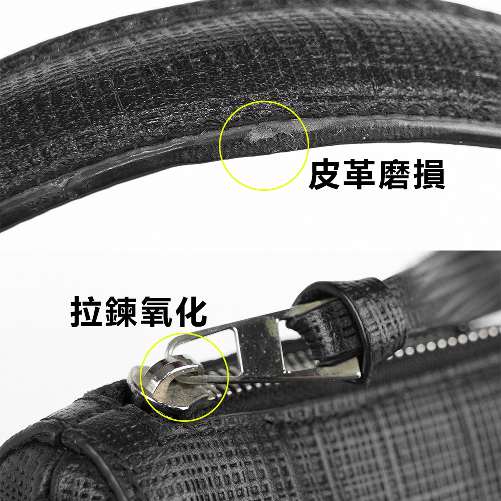 【LOEWE】Goya 木紋牛皮手提公事包(黑色) 03 17 10