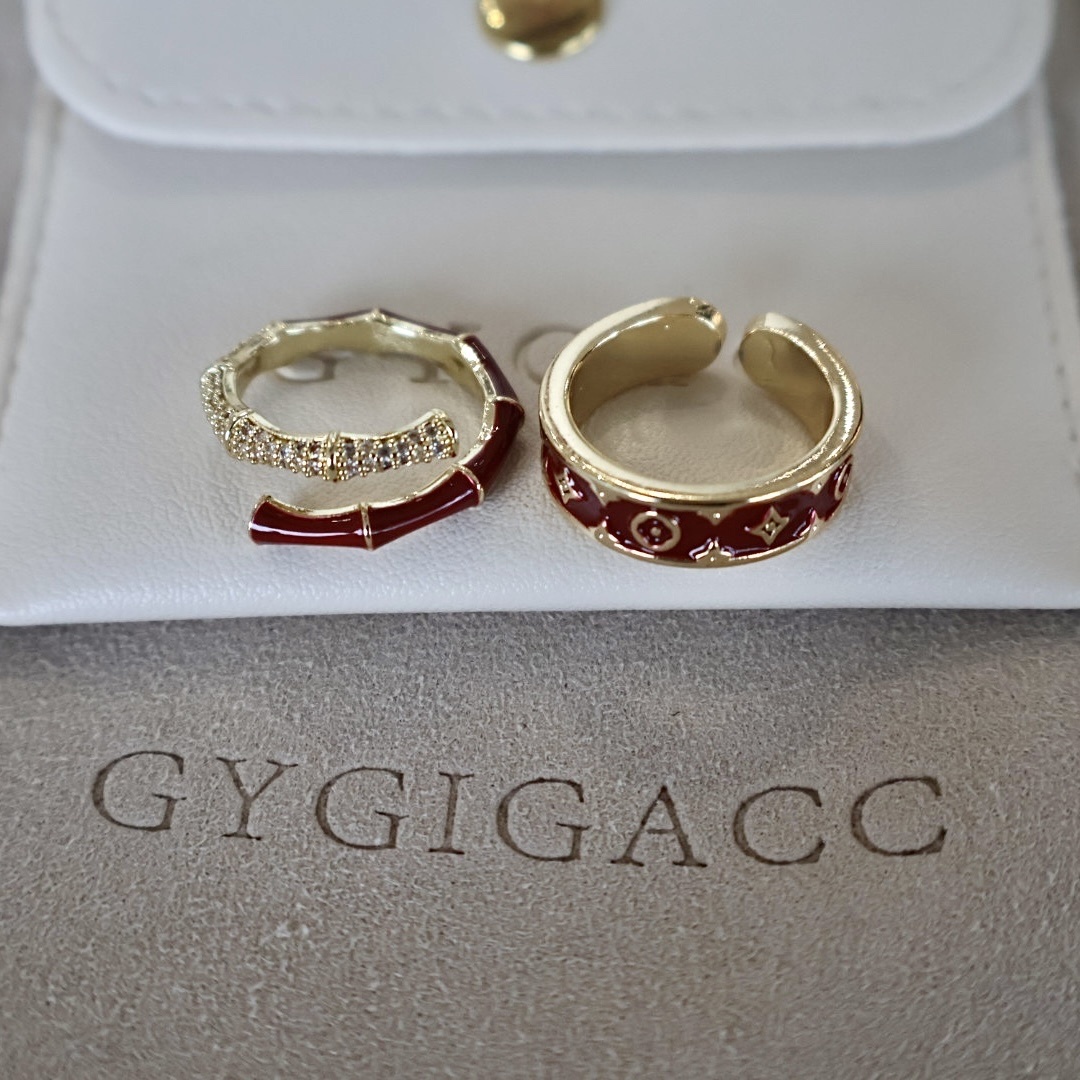 安可紅御姐金鑽’經典小老花竹節戒系列